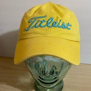 Titleist Players Performance Ball Marker Golf Golfing Hat Cap Yellow/Teal Bright